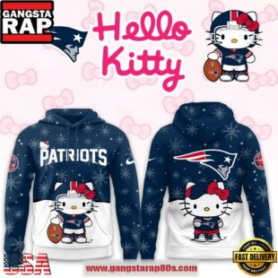 New England Patriots 2025 Football Christmas Hello Kitty Hoodie Shirt