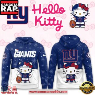 New York Giants 2025 Football Christmas Hello Kitty Hoodie Shirt