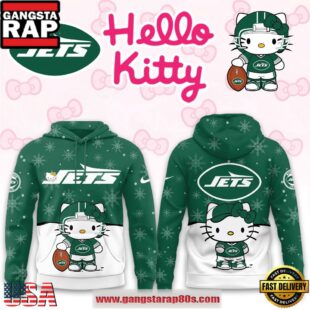 New York Jets 2025 Football Christmas Hello Kitty Hoodie Shirt
