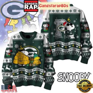 NFL Green Bay Packers x Peanuts Snoopy New 2025 Ugly Christmas Sweater