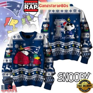 NFL New England Patriots x Peanuts Snoopy New 2025 Ugly Christmas Sweater