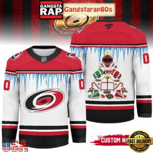 NHL Carolina Hurricanes Christmas 2025 Custom Number Hockey Jersey