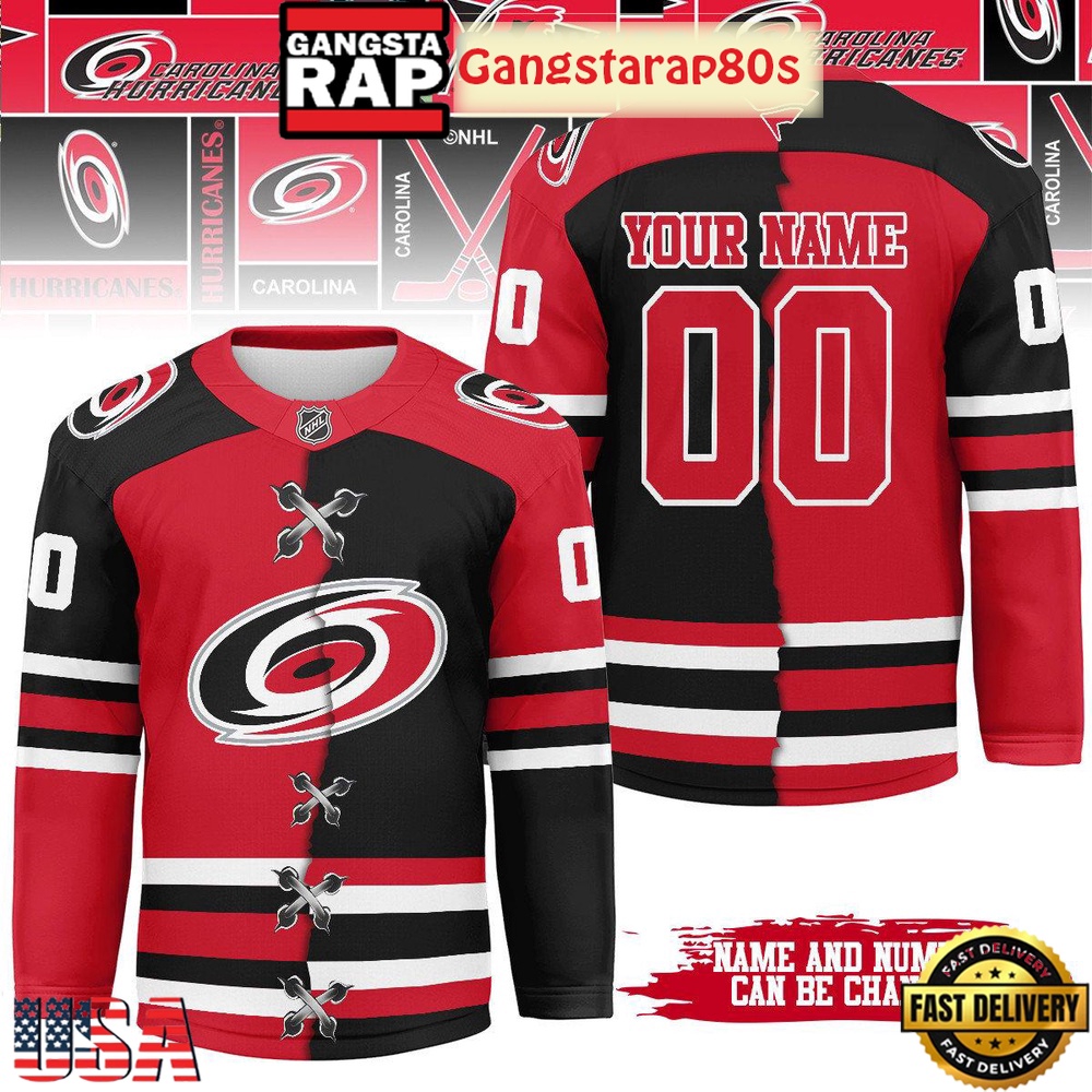 NHL Carolina Hurricanes Mix Home Away 2025 Custom Hockey Jersey NHL Carolina Hurricanes Mix Home Away 2025 Custom Hockey Jersey