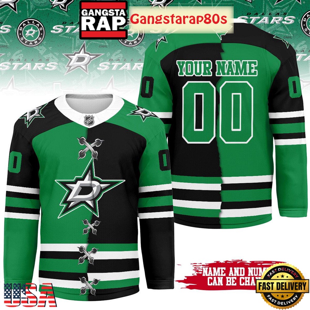 NHL Dallas Stars Mix Home Away 2025 Custom Hockey Jersey NHL Dallas Stars Mix Home Away 2025 Custom Hockey Jersey