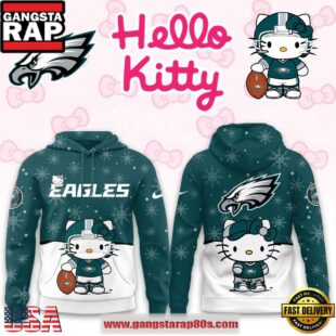 Philadelphia Eagles x 2025 Football Christmas Hello Kitty Hoodie Shirt