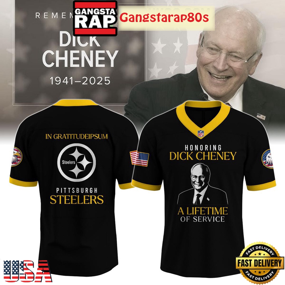 Pittsburgh Steelers Honoring Dick Cheney Tribute Football Jersey