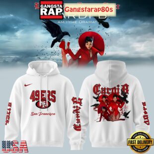 San Francisco 49ers x Cardi B Little Miss Drama Tour 2026 Limited Edition Hoodie