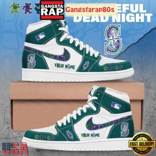 Seattle Mariners x Grateful Dead Night Special Edition Air Jordan 1 Sneakers Shoes
