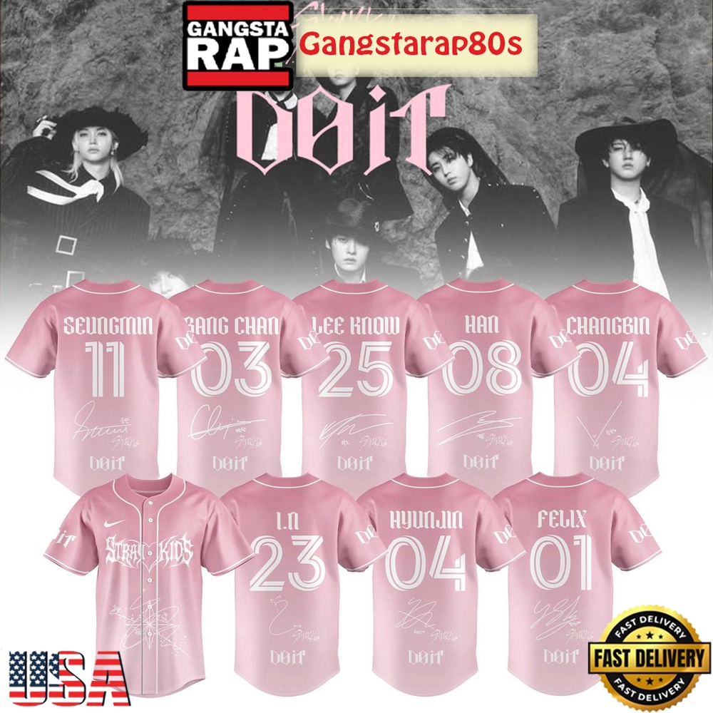 Stray Kids Do It Album 2025 Custom Baseball Jersey Stray Kids Do It Album 2025 Custom Baseball Jersey