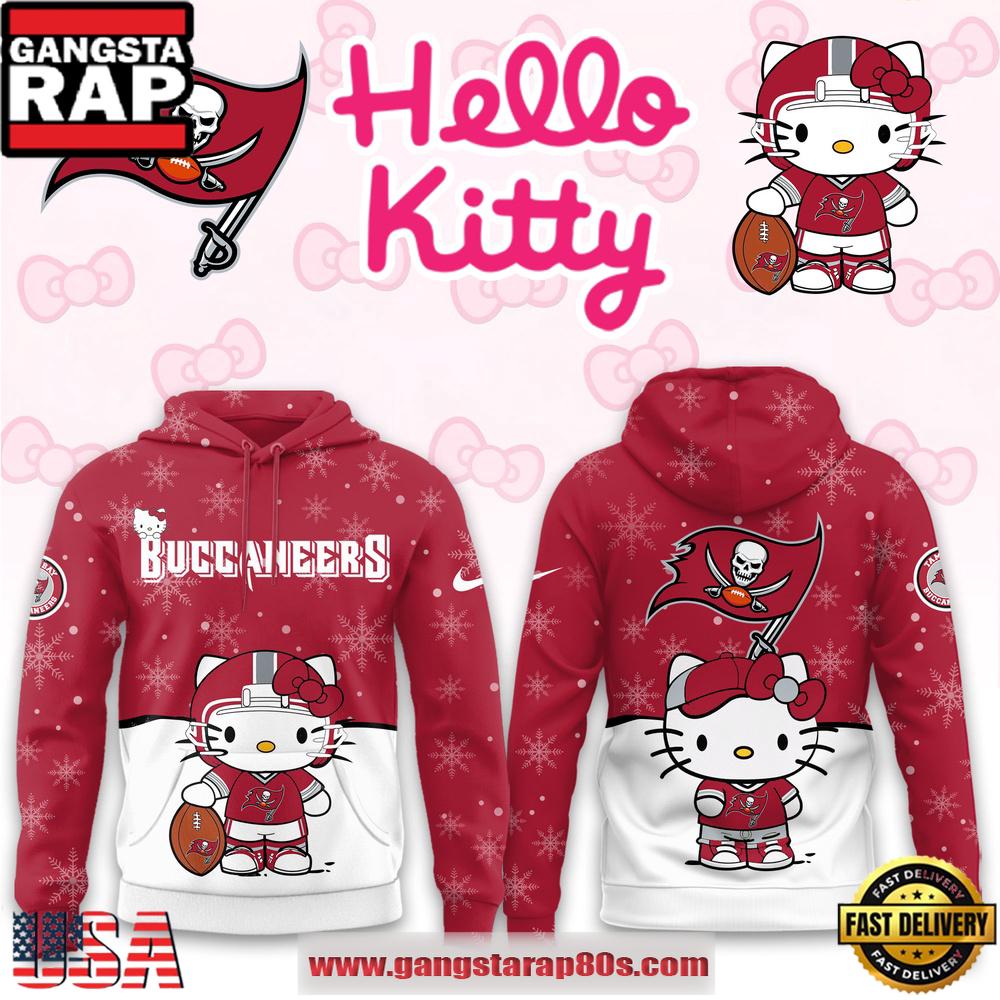 Hello Kitty x NFL Tampa Bay Buccaneers 2025 Football Christmas Hoodie Shirt Hello Kitty x NFL Tampa Bay Buccaneers 2025 Football Christmas Hoodie Shirt