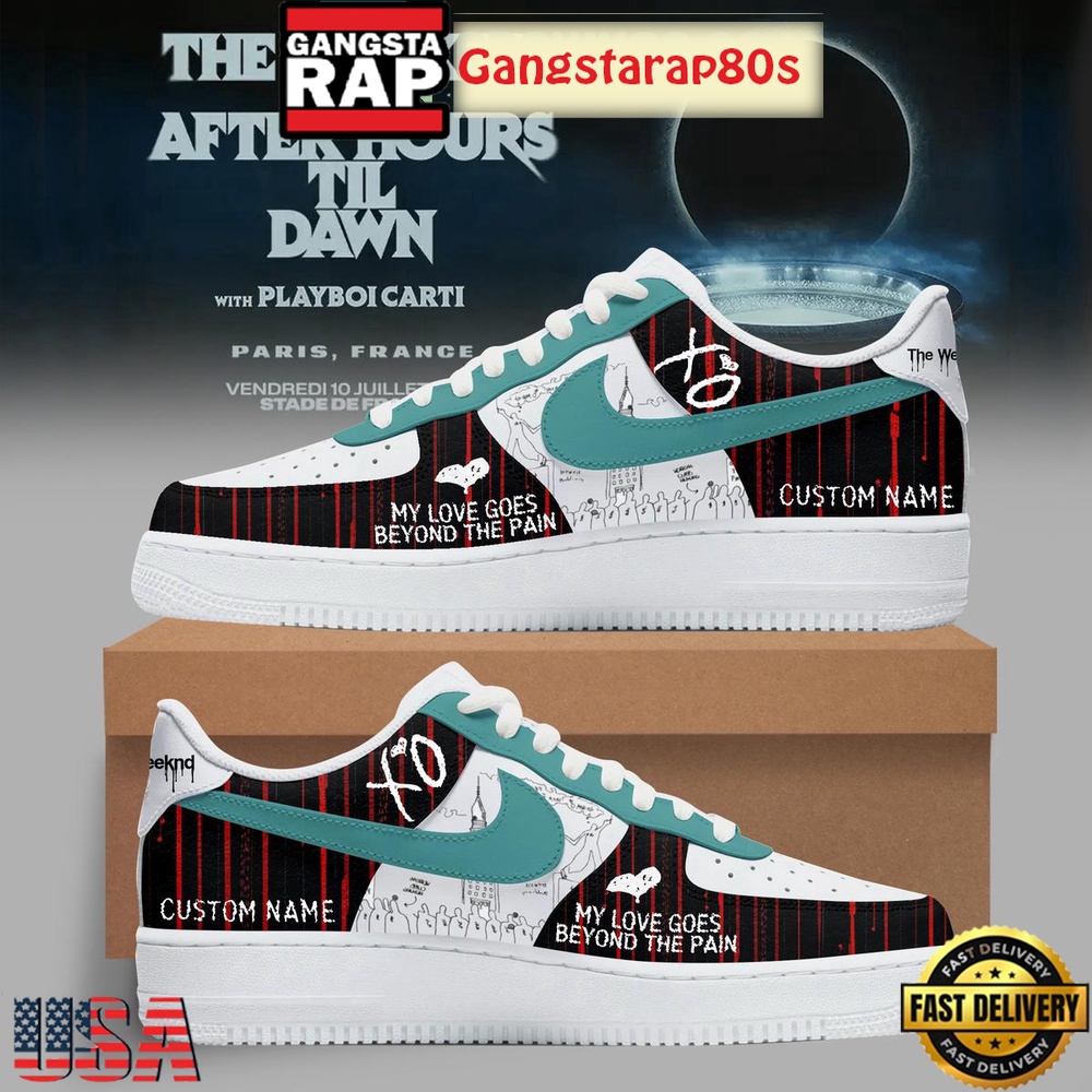 The Weeknd After Hours Til Dawn Tour 2026 Custom Air Force 1 Sneakers Shoes