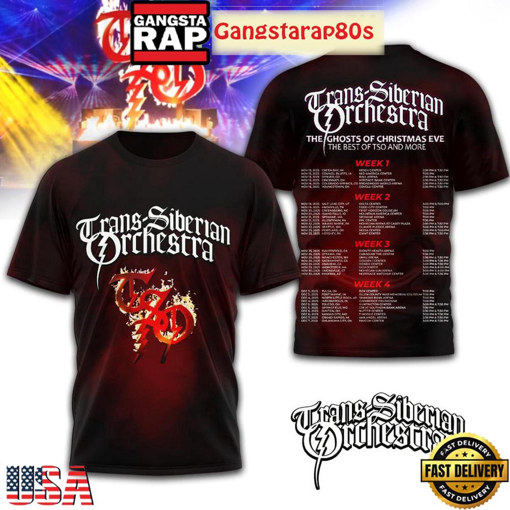 Trans Siberian Orchestra The Ghosts If Christmas 2025 3D Shirt