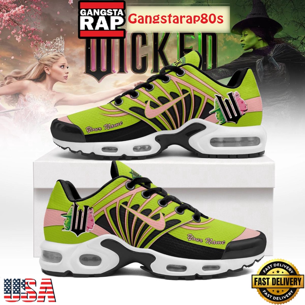 Wicked For Good Custom Name Air Max Plus Shoes Running Sneakers Wicked For Good Custom Name Air Max Plus Shoes Running Sneakers