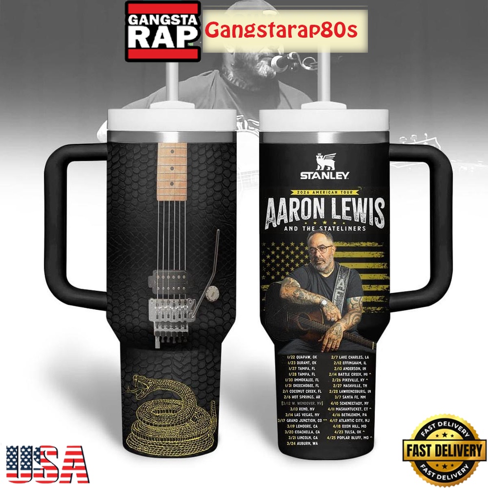 Aaron Lewis 2026 American Concert Tour Tumbler 40oz