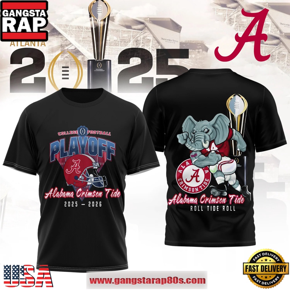 Alabama Crimson Tide NCAA College Football Playoff 2025-26 T Shirt