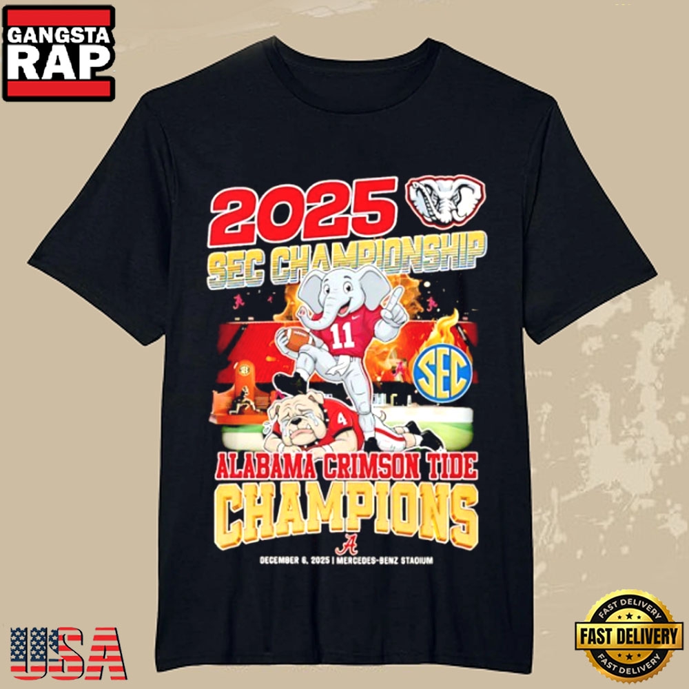 Alabama Crimson Tide SEC Champions 2025 Mascot T-Shirt