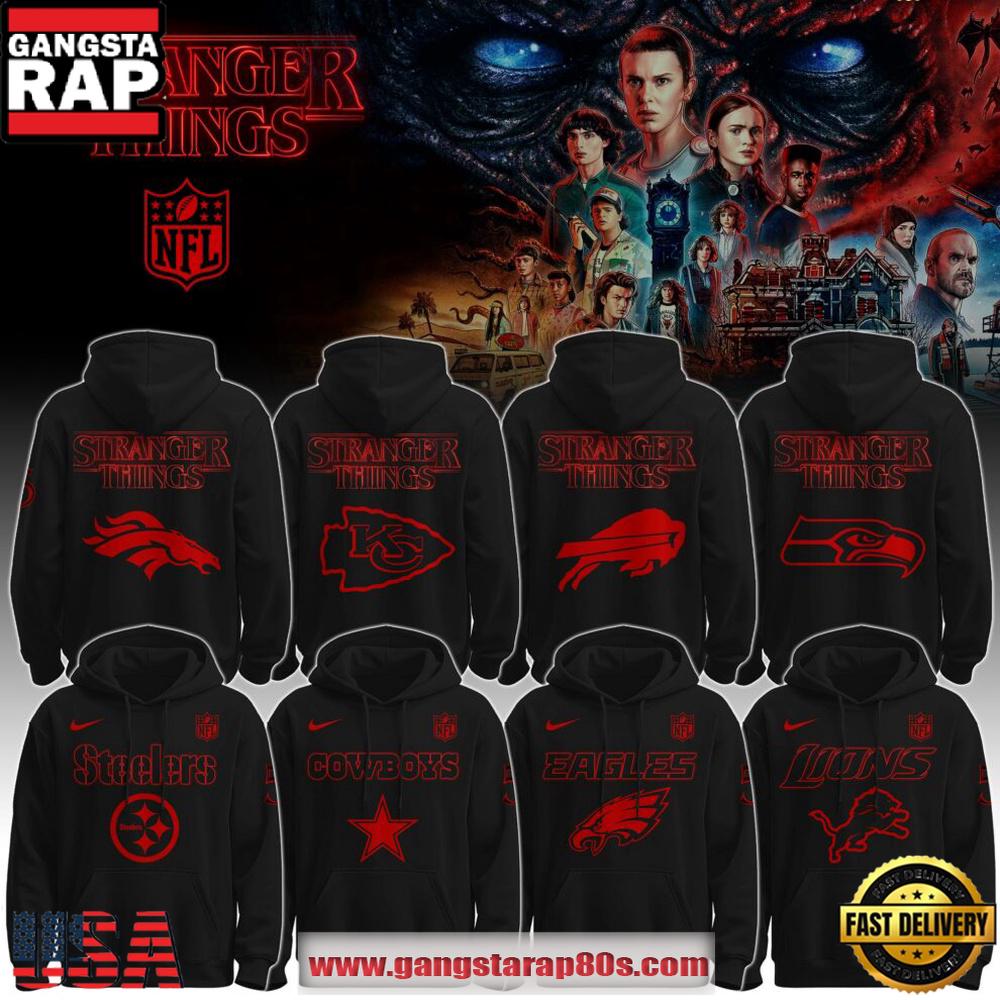 All NFL Team x Strangethings Limited Editions Unisex Hoodie All NFL Team x Strangethings Limited Editions Unisex Hoodie