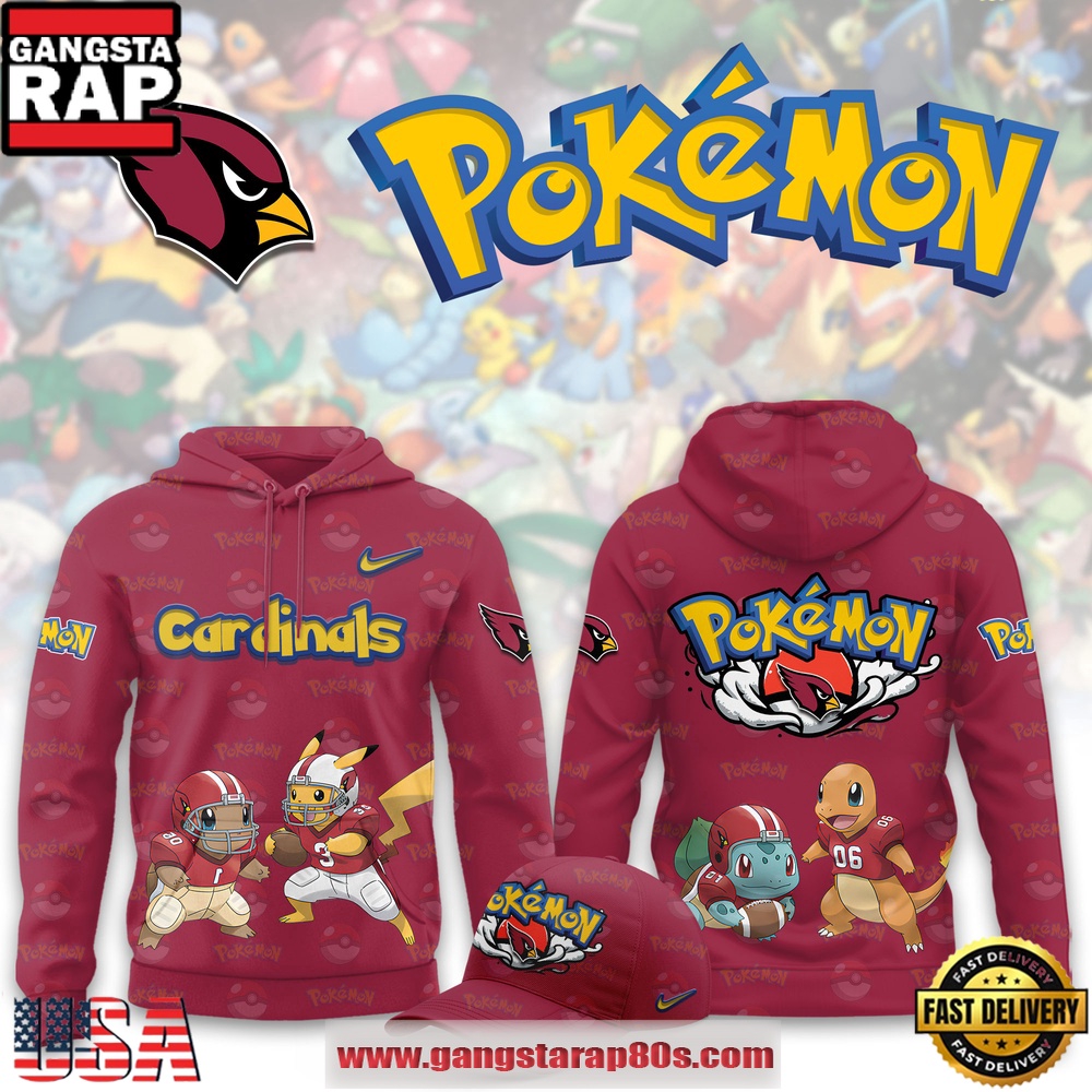 Arizona Cardinals NFL x Pokemon Unique Sports Design Hoodie Shirt