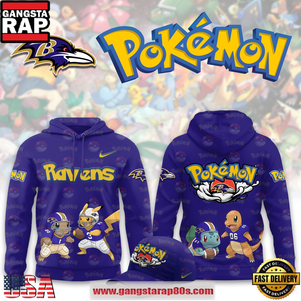 Baltimore Ravens NFL x Pokemon Unique Sports Design Hoodie Shirt