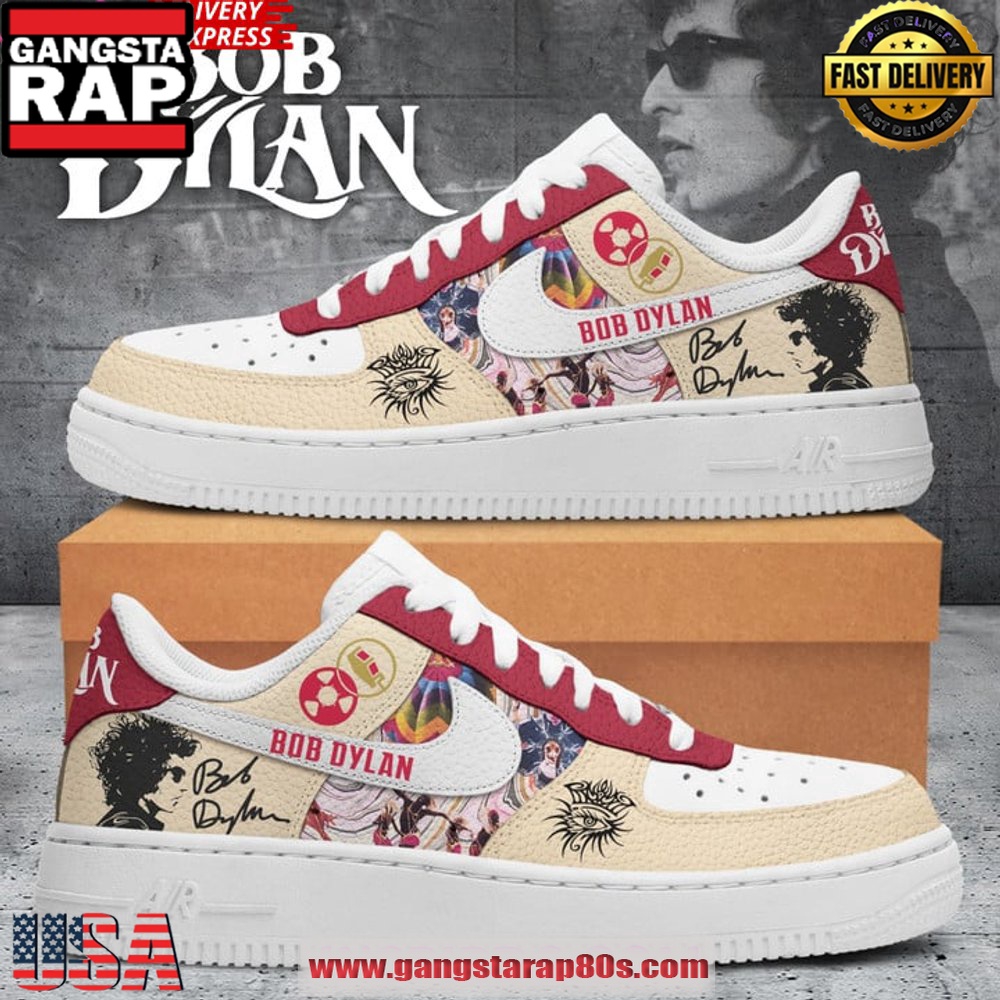 Bob Dylan Unique Sports Design Custom Air Force 1 Sneakers Shoes Bob Dylan Unique Sports Design Custom Air Force 1 Sneakers Shoes