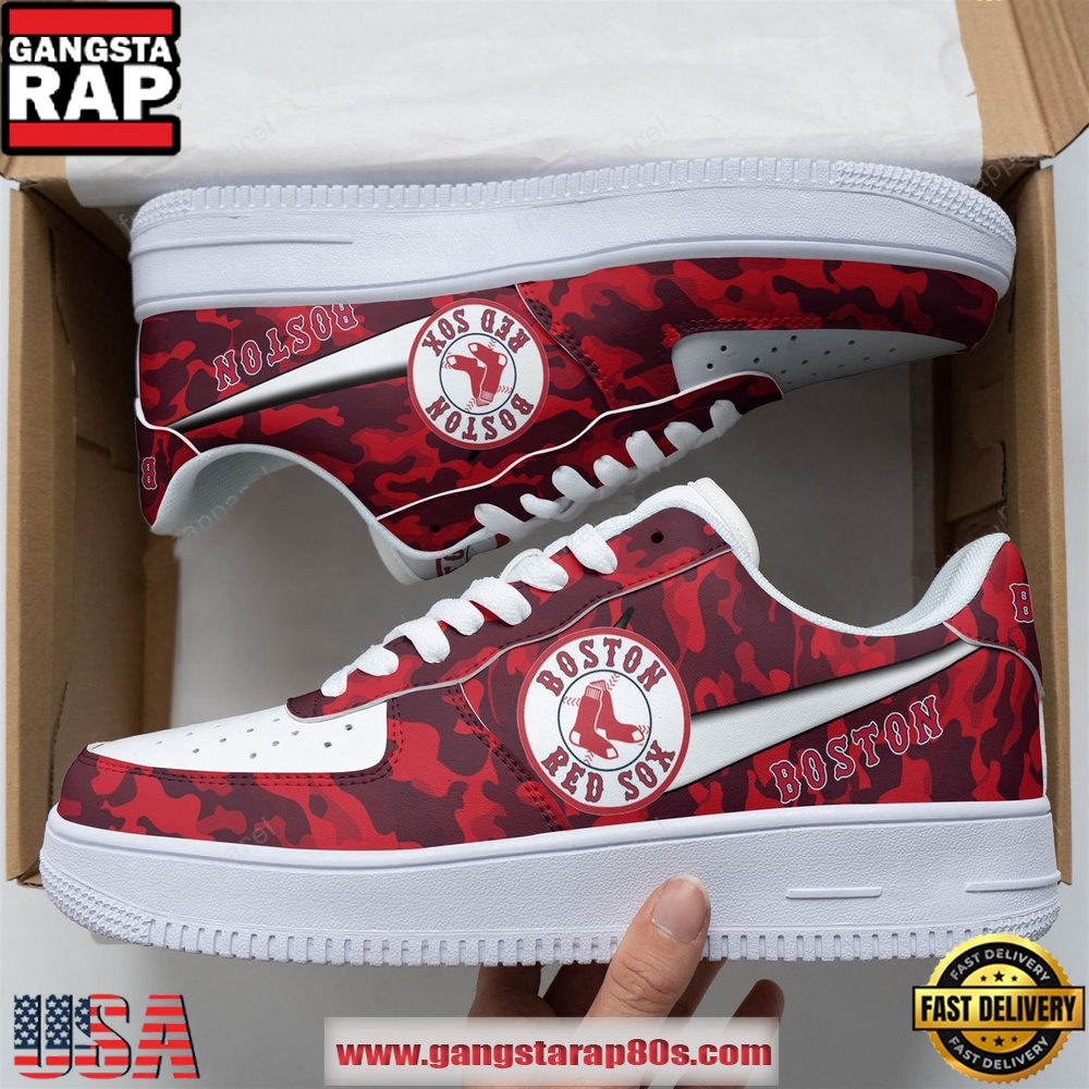 Boston Red Sox Air Force 1 Running Sneakers Shoes