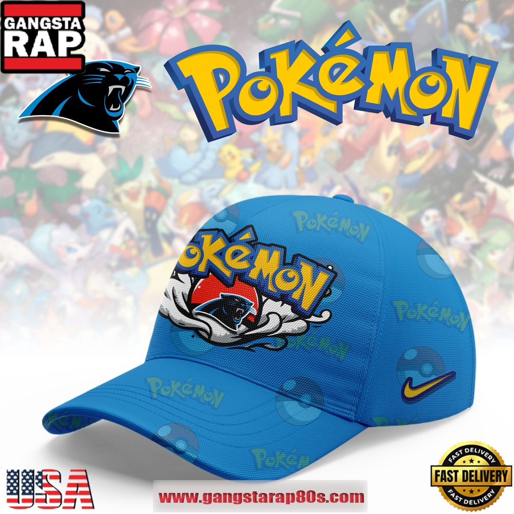 Carolina Panthers NFL x Pokemon Unique Sports Design Cap Hats