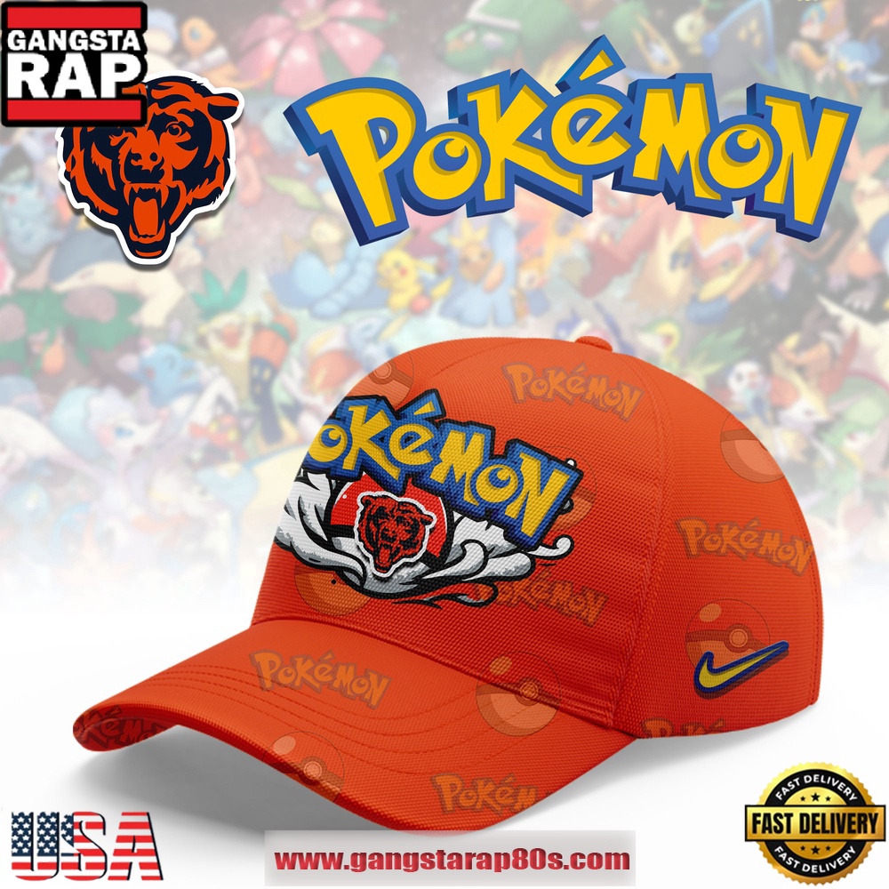 Chicago Bears NFL x Pokemon Unique Sports Design Cap Hats