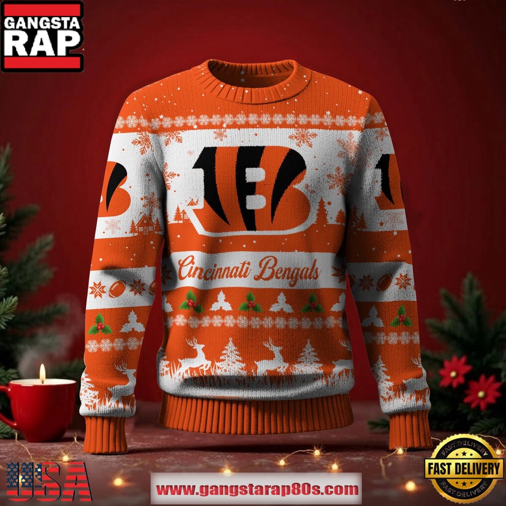 Cincinnati Bengals NFL Holiday Spirit Ugly Christmas Sweater