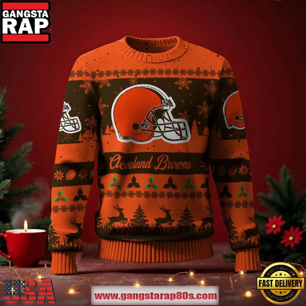 Cleveland Browns NFL Holiday Spirit Ugly Christmas Sweater