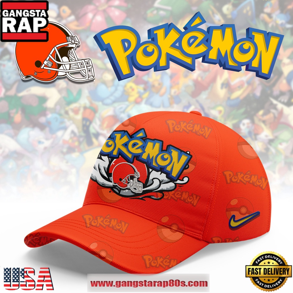 Cleveland Browns NFL x Pokemon Unique Sports Design Cap Hats