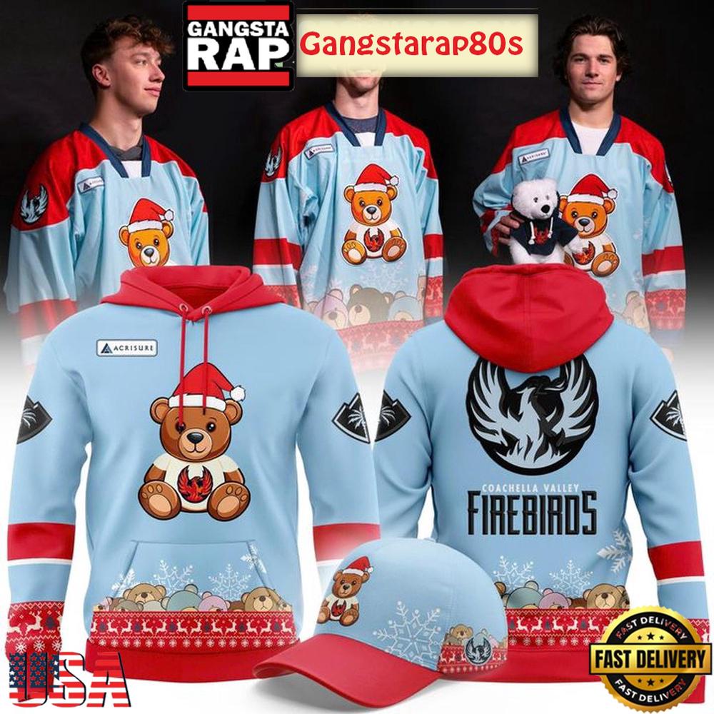 Coachella Valley Firebirds Teddy Bear Toss 2025 Unisex Hoodie Coachella Valley Firebirds Teddy Bear Toss 2025 Unisex Hoodie