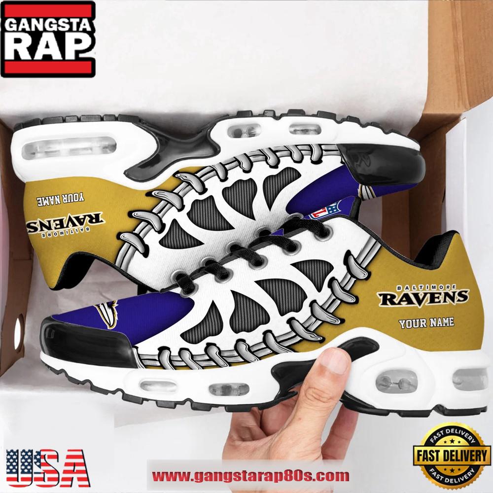 Custom Name Baltimore Ravens Air Max Plus Shoes For Fans