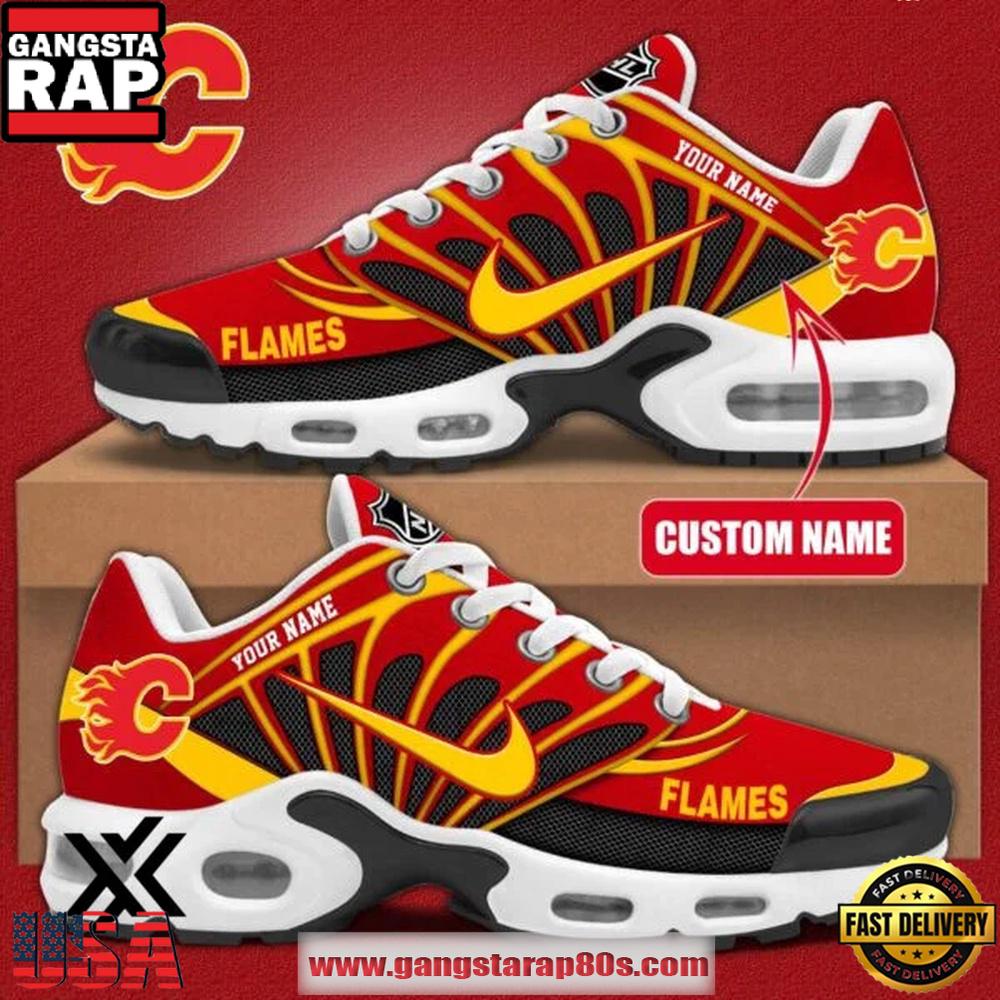Custom Name Calgary Flames NHL Air Max Plus Shoes Gifts For Fan