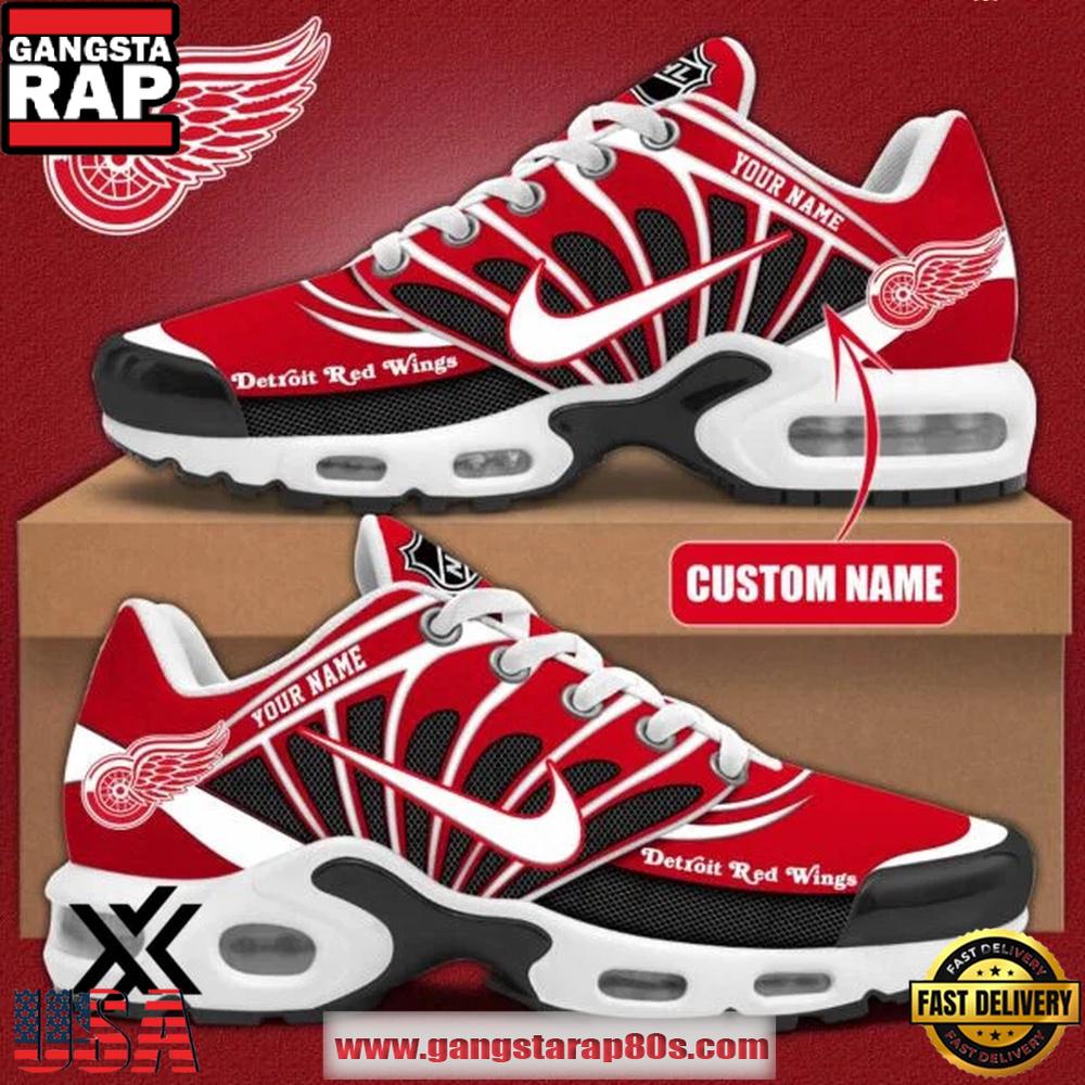 Custom Name Detroit Red Wings NHL Air Max Plus Shoes Gifts For Fan