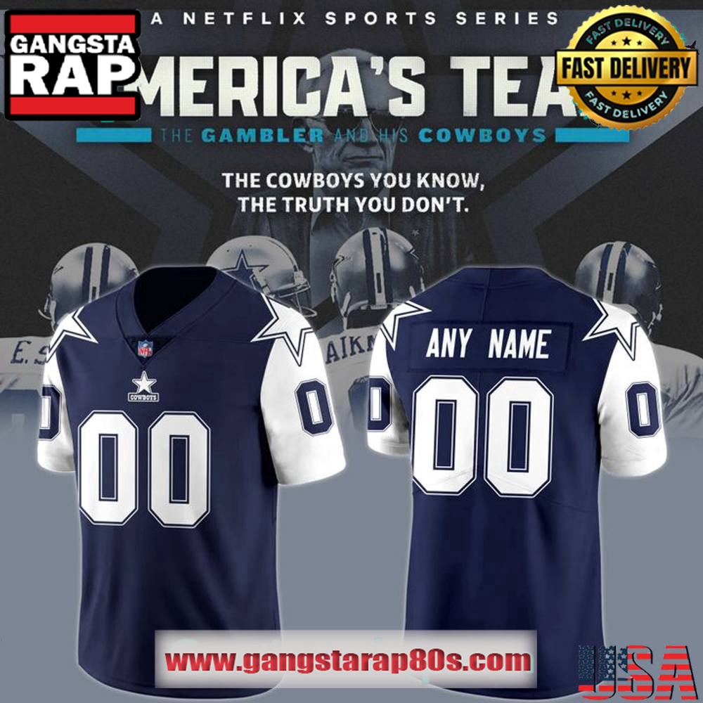 Dallas Cowboys Americas Team 1995 Throwback Retired Player Special Custom Football Jersey - Navy