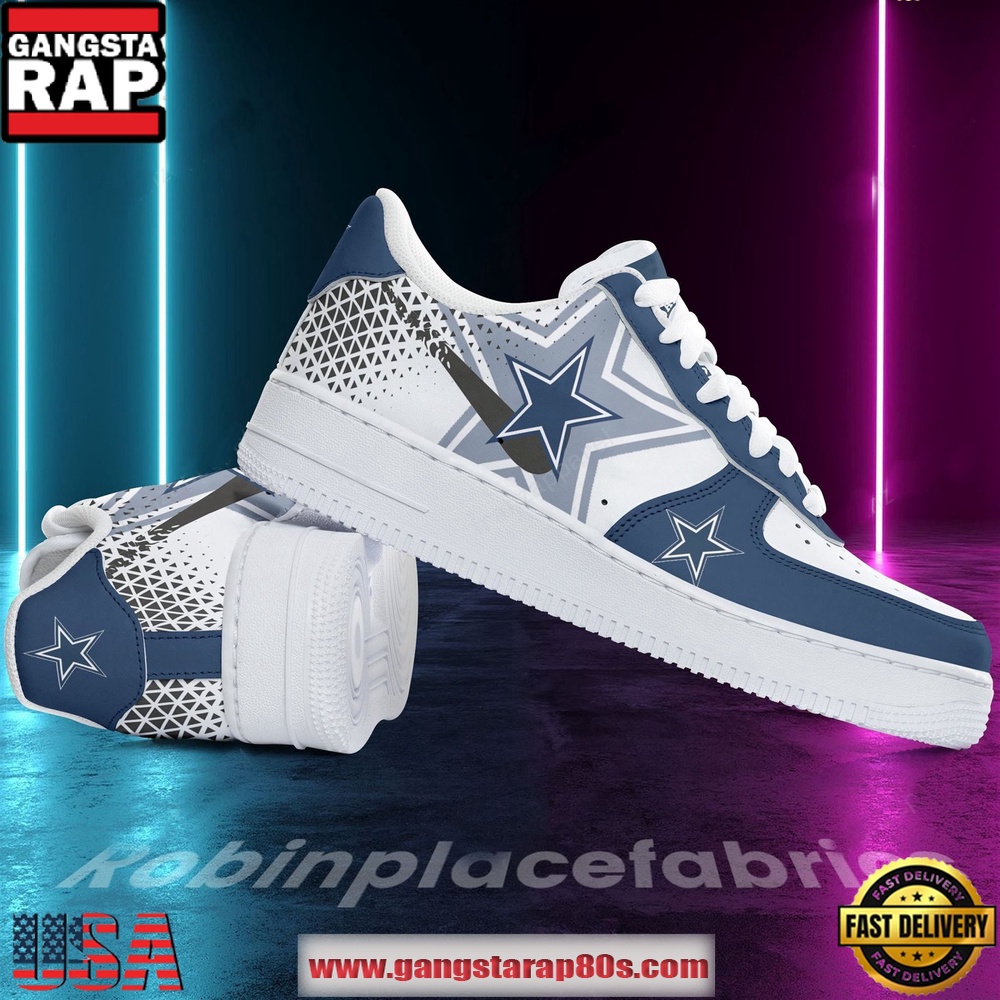 Dallas Cowboys Football Air Force 1 Running Sneakers Shoes