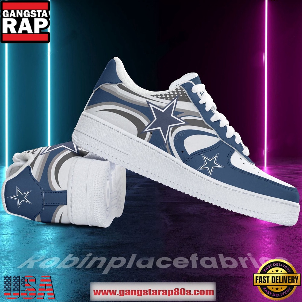 Dallas Cowboys Football New Design Air Force 1 Running Sneakers Shoes