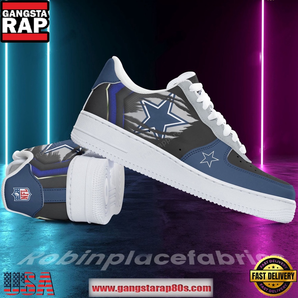 Dallas Cowboys New Design Air Force 1 Running Sneakers Shoes