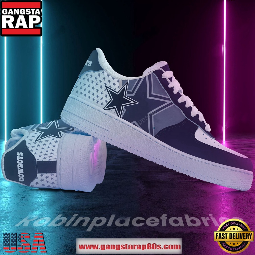 Dallas Cowboys Team AF 1 Running Sneakers Shoes