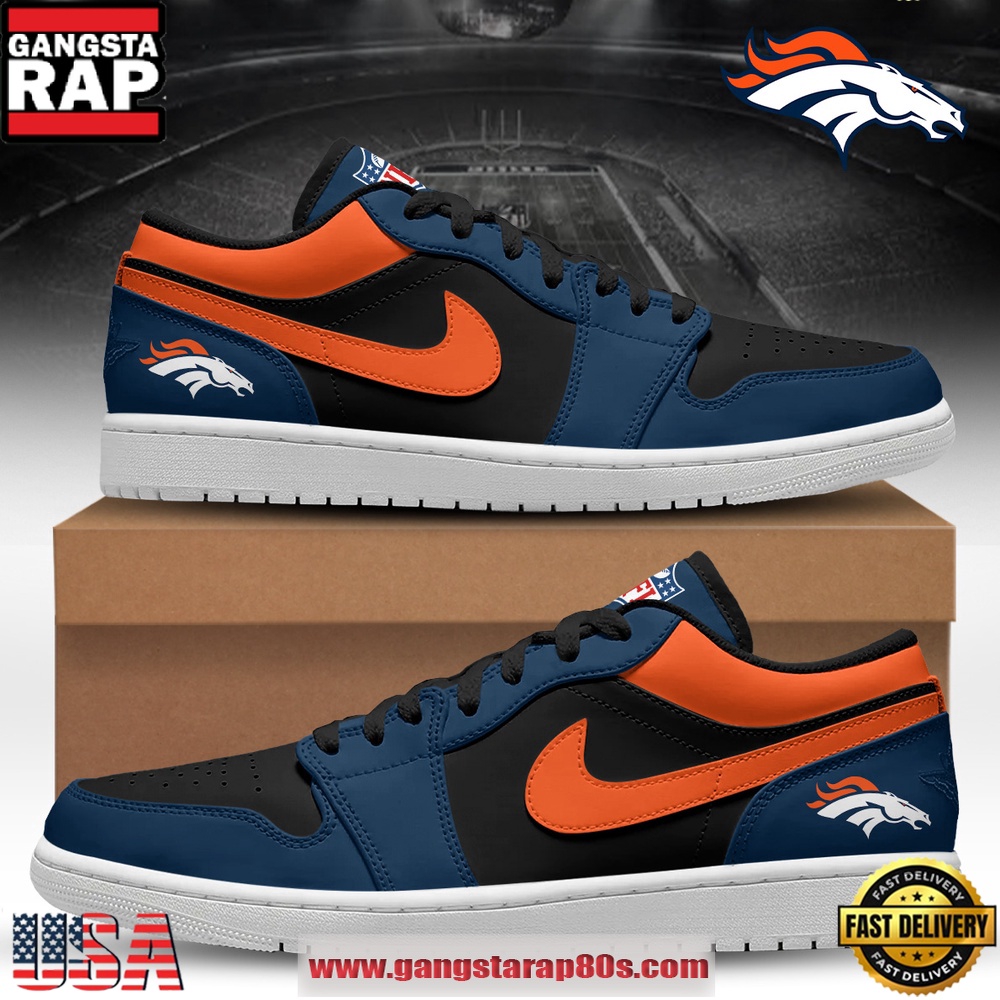 Denver Broncos NFL Legacy Premium Running Sneakers Shoes