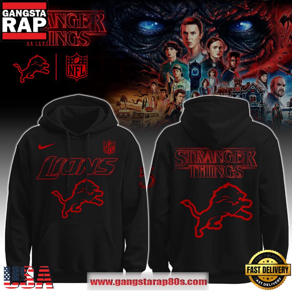 Detroit Lions NFL x Strangethings Limited Editions Unisex Hoodie