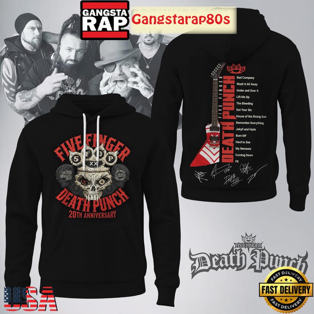 Five Finger Death Punch 20th Anniversary Unisex Hoodie