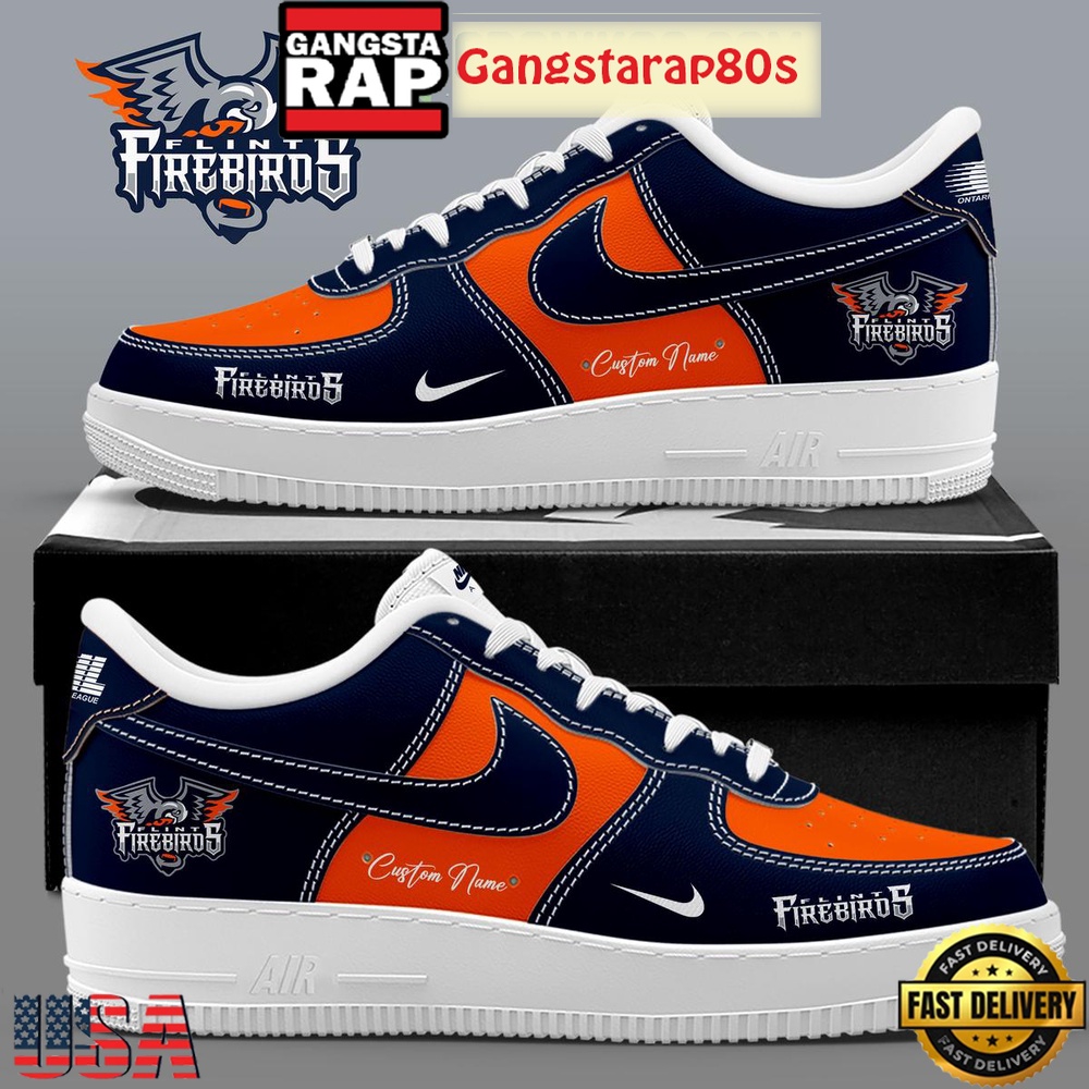 Flint Firebirds Hockey New Season 2026 Custom Air Force 1 Running Sneakers Shoes