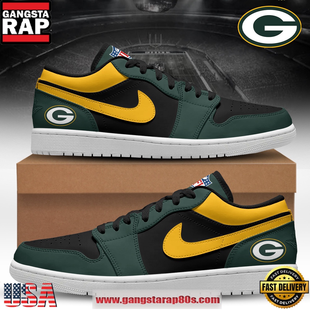 Green Bay Packers NFL Legacy Premium Running Sneakers Shoes