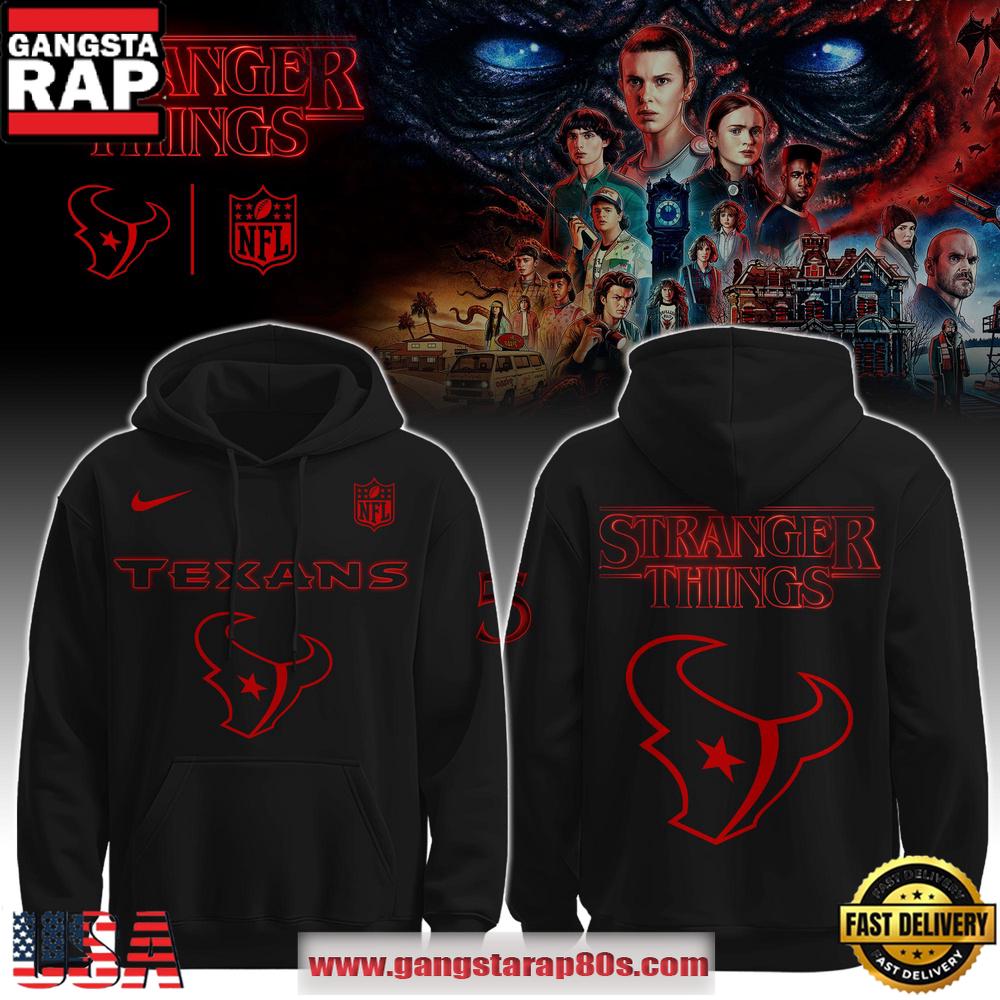 Houston Texans NFL x Strangethings Limited Editions Unisex Hoodie Houston Texans NFL x Strangethings Limited Editions Unisex Hoodie