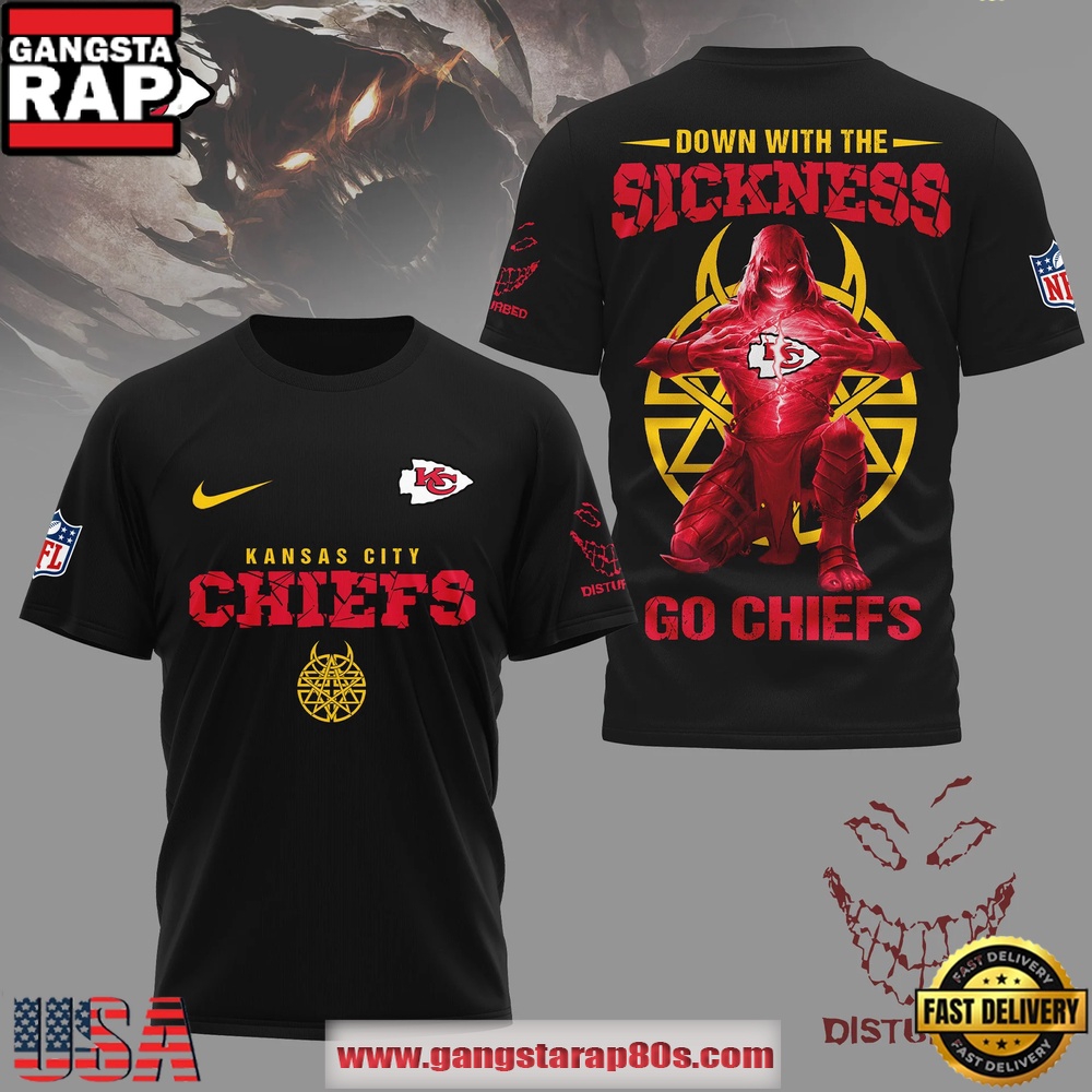 Kansas City Chiefs Down With The Sickness Go Chiefs 3D Shirt