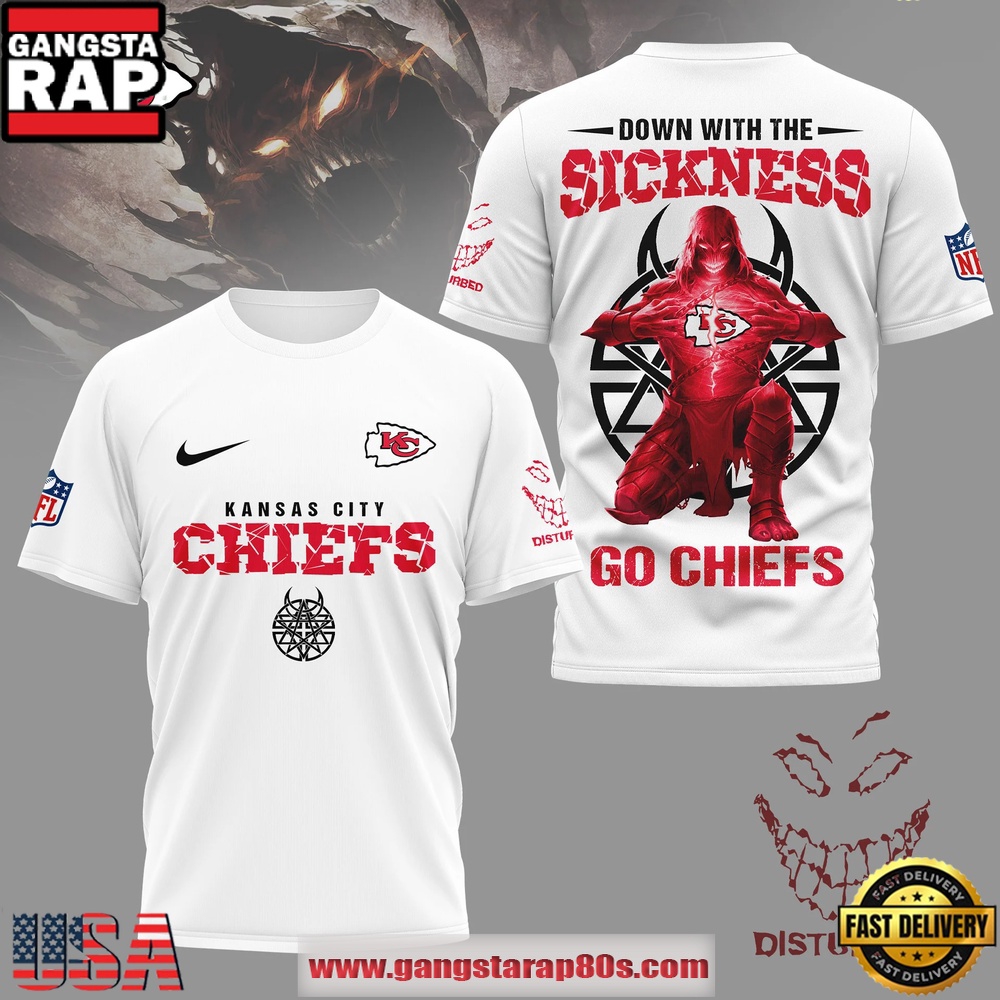 Kansas City Chiefs Down With The Sickness Go Chiefs 3D T-Shirt