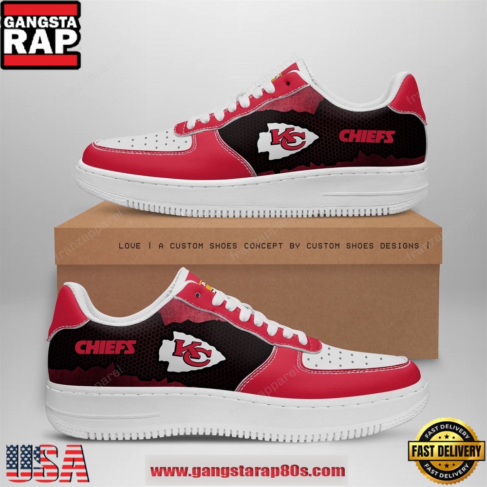 Kansas City Chiefs Team AF 1 Running Sneakers Shoes