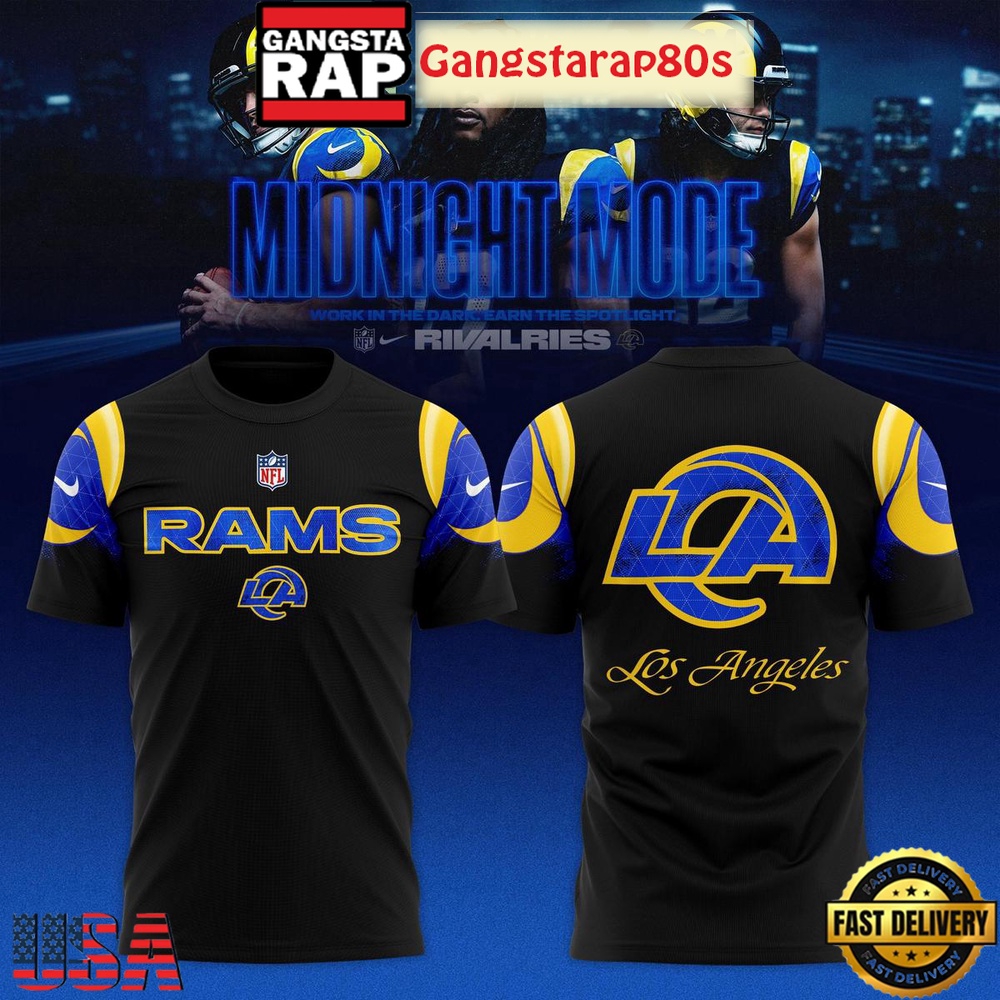Los Angeles Rams Midnight Blue 2025 Rivalries 3D Shirt