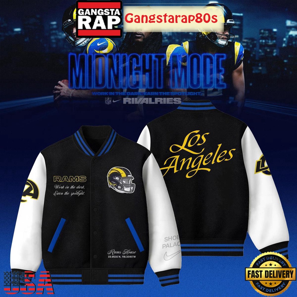 Los Angeles Rams Midnight Blue 2025 Rivalries Limited Edition Baseball Jacket